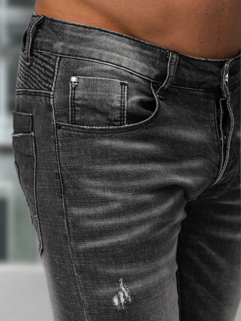 Мъжки дънки черни OZONEE NB/MP0070NZ