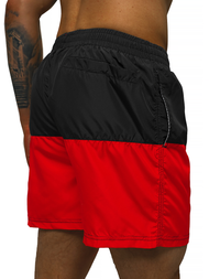 Мъжки плувни шорти черно-червено OZONEE JS/HM058
