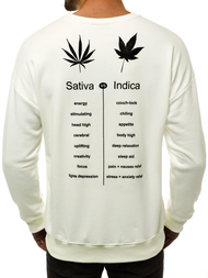 Мъжки суитшърт екрю OZONEE MACH/3149