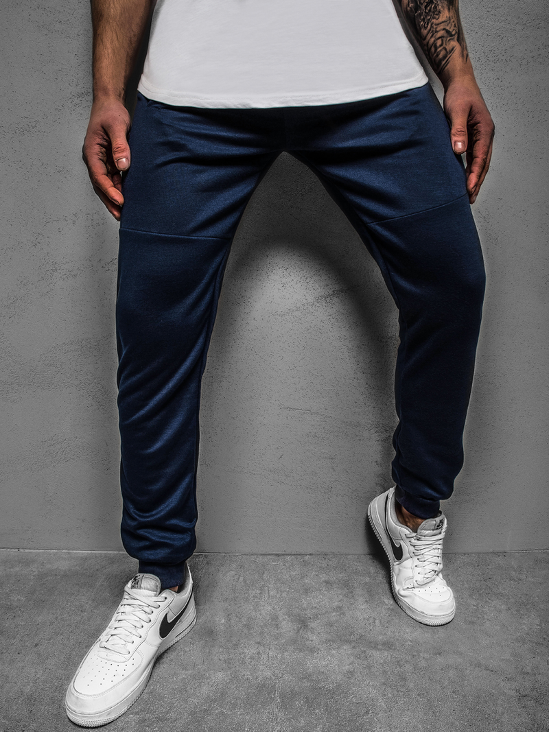 Мъжко долнище на анцуг тъмносиньо OZONEE JS/JZ11021Z