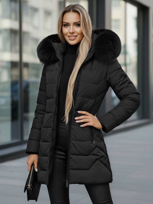 Дамско яке черно OZONEE JS/16M9121/392Z