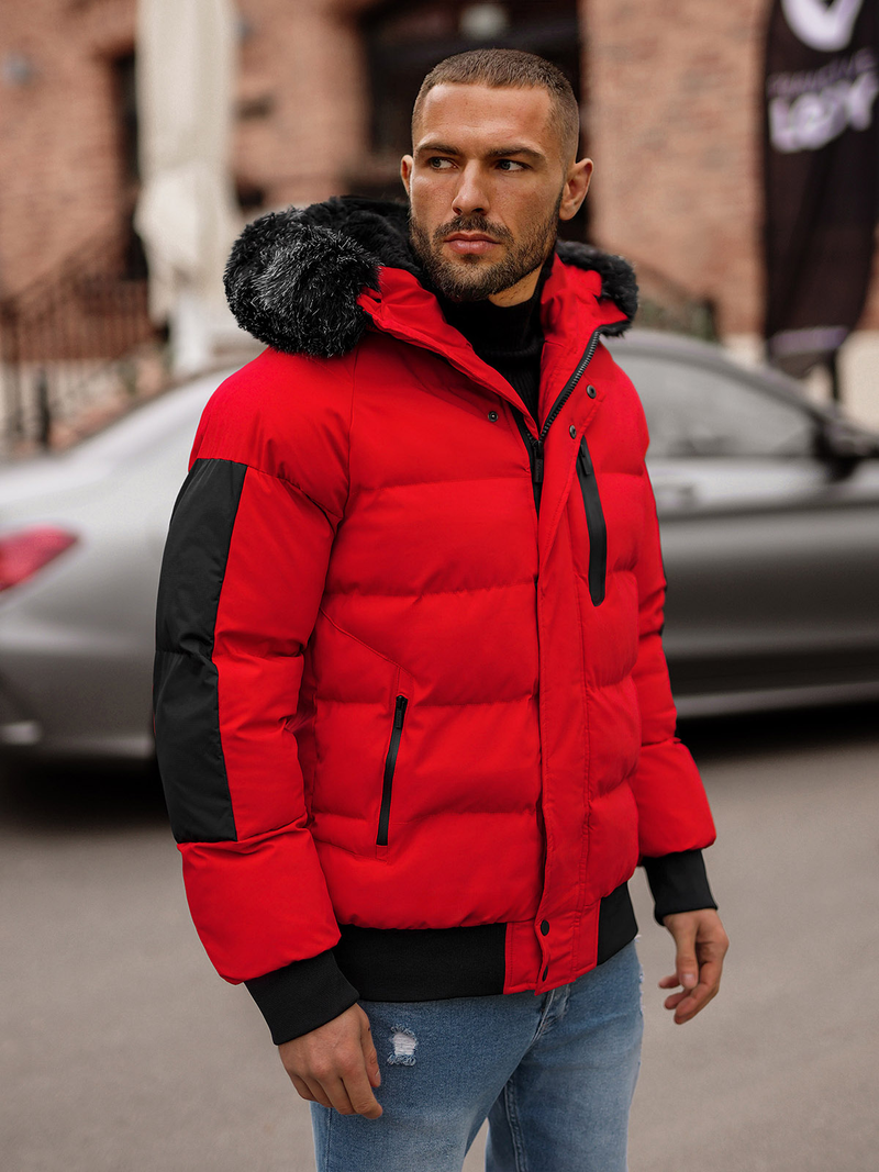 Мъжко яке червена OZONEE O/M798Z