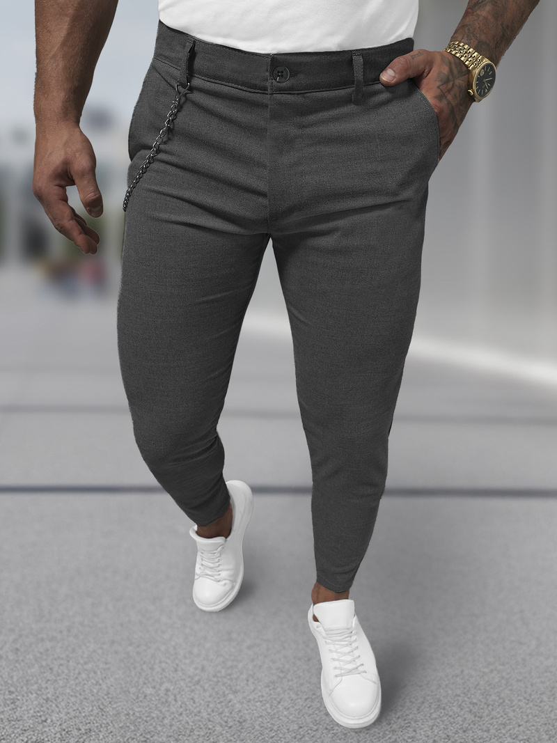 Мъжки панталони графитно OZONEE DJ/3300