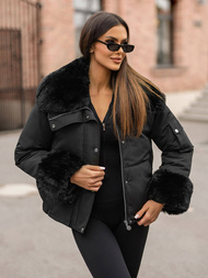 Дамско яке черно OZONEE O/H833