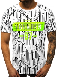 Мъжка тениска бял OZONEE JS/KS1993