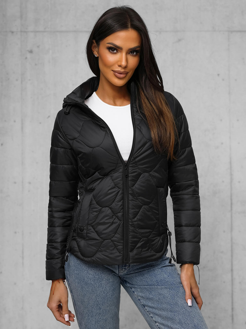 Дамско яке черна OZONEE JS/16M9239/392