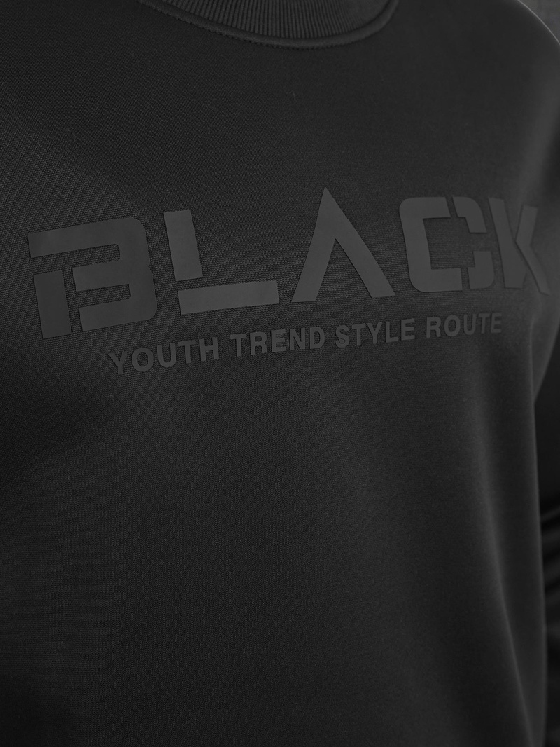 Мъжки суитшърт черен OZONEE JS/8B1992/3