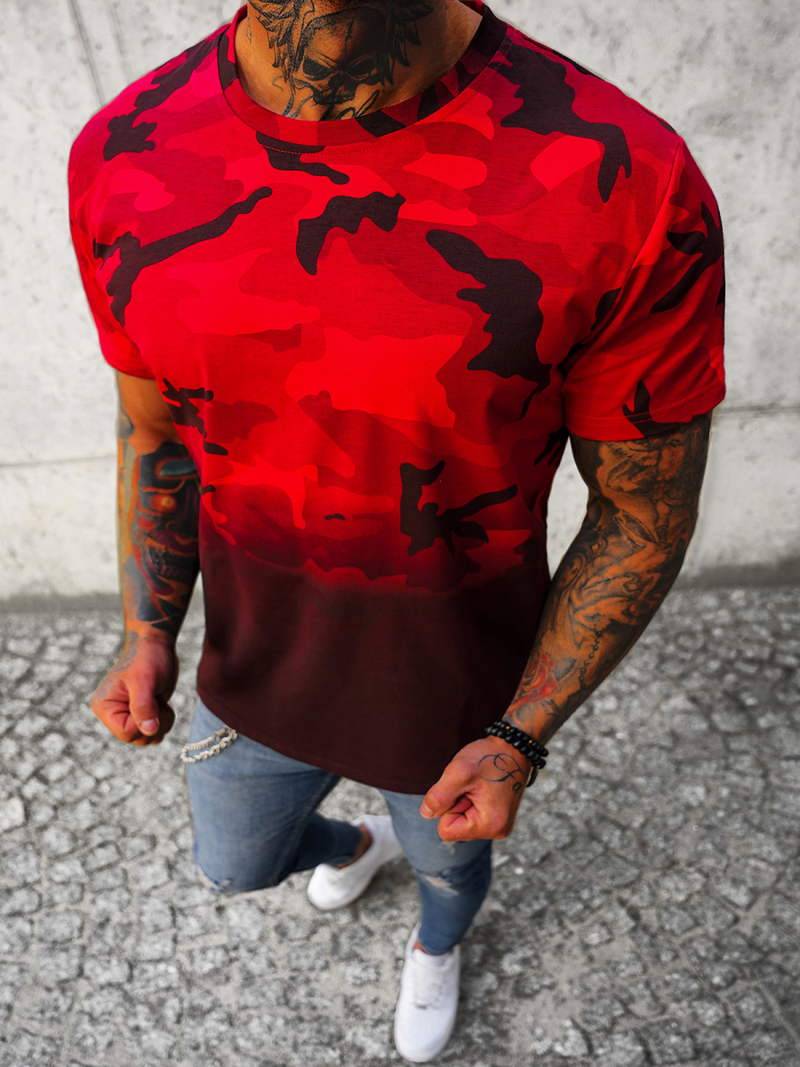 Мъжка тениска червен OZONEE JS/8T86/18