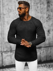 Мъжки пуловер черни OZONEE L/2492