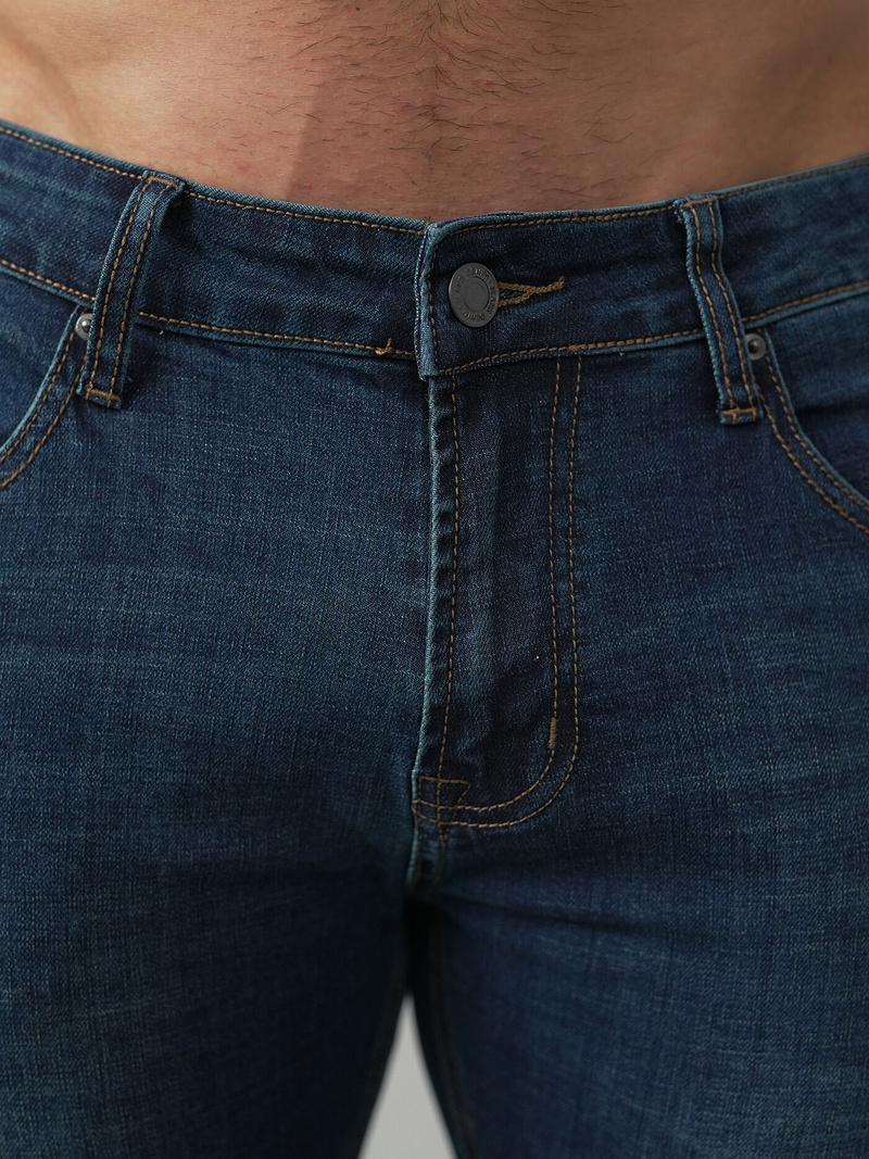 Мъжки дънки тъмно-синьо OZONEE O/JK2895A