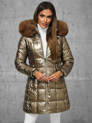 Дамско яке злато OZONEE JS/16M9120/403