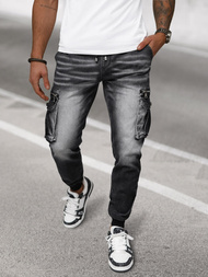 Мъжки дънки jogger черни OZONEE NB/MP0108N
