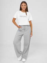 Дамска тениска бяло-сребърен OZONEE JS/YJ77716