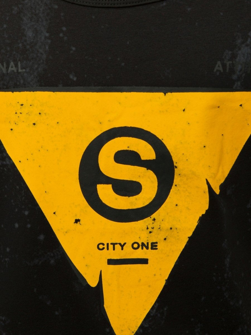 Мъжка тениска черна OZONEE JS/SS11057Z