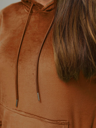 Дамска велурен спортен екип кафяв OZONEE O/8C1175/33Z