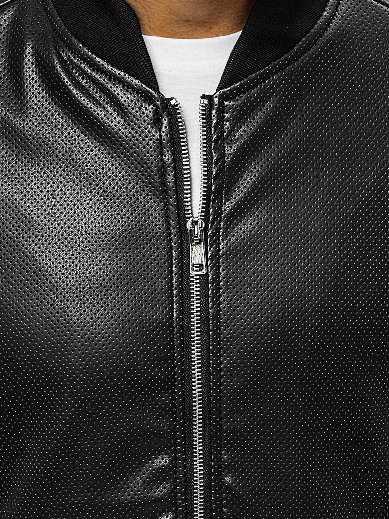 Мъжко яке черна OZONEE N/7110/1