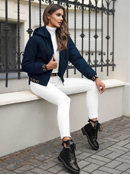 Дамско яке тъмнсиня OZONEE JS/16M9086/215Z