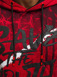 Мъжки суитшърт червен OZONEE JS/DD267Z