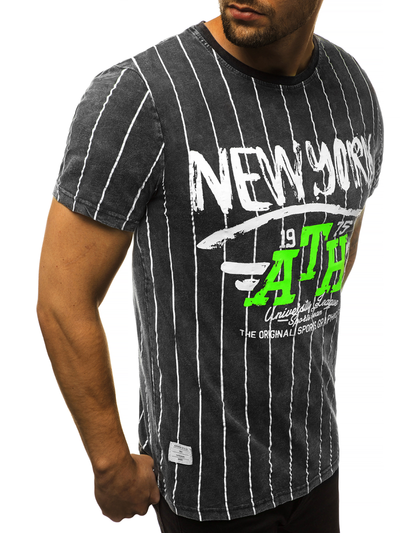 Мъжка тениска графитна OZONEE HFM/017