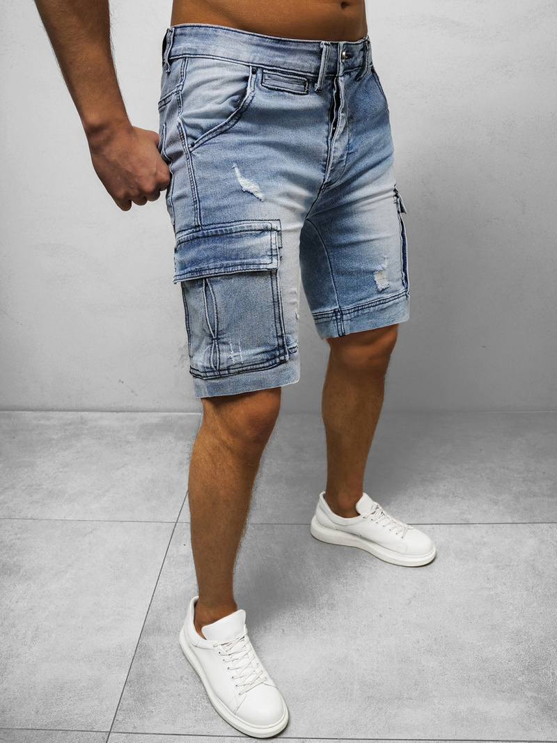 Mъжки шорти светло синьо OZONEE NB/MP0039BC