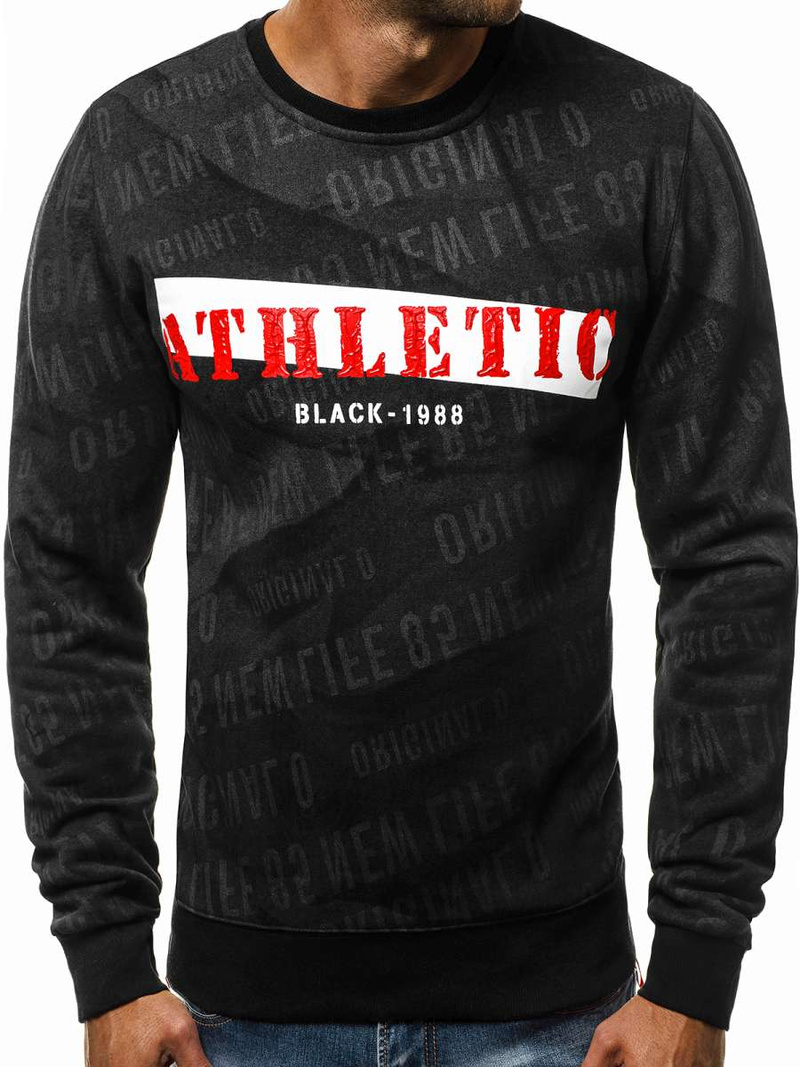 Мъжки суитшърт черен OZONEE JS/DD236