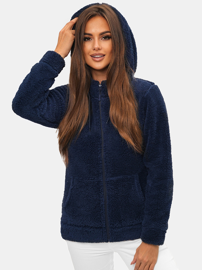 Дамски суичър тъмнсиня OZONEE JS/HH007/50Z