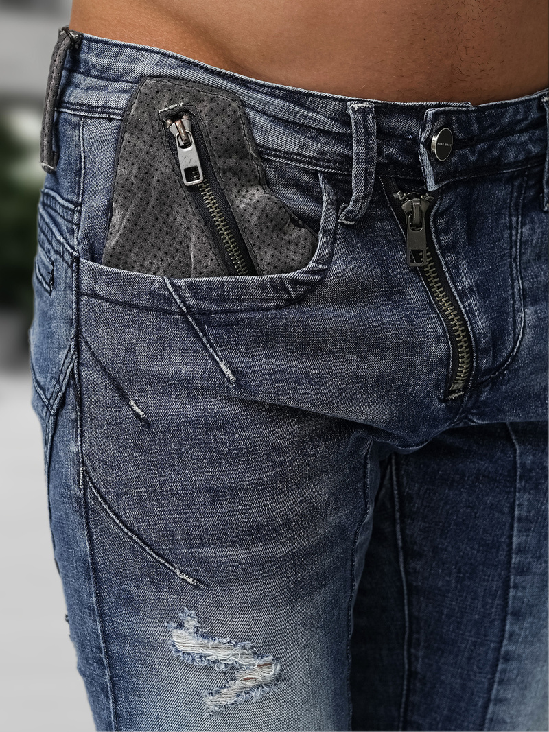 Мъжки дънки синьо OZONEE NB/MP0045BZ