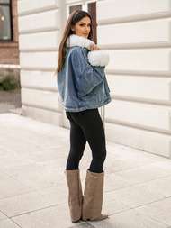 Дамско джинсово яке синя OZONEE JS/11Z8219