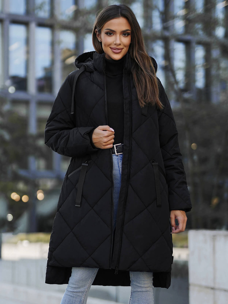 Дамско яке черно OZONEE JS/5M3168/392