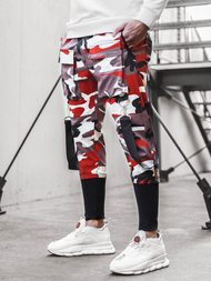 Мъжки панталони JOGGER бордо-бежово OZONEE G/11133