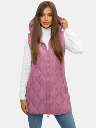 Дамска жилетка розова OZONEE O/H928/38