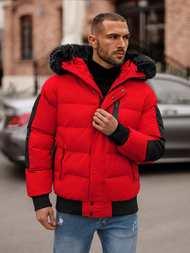 Мъжко яке червена OZONEE O/M798Z