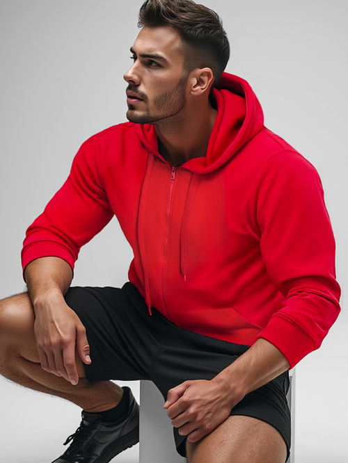 Мъжки суитшърт червен OZONEE JS/2008