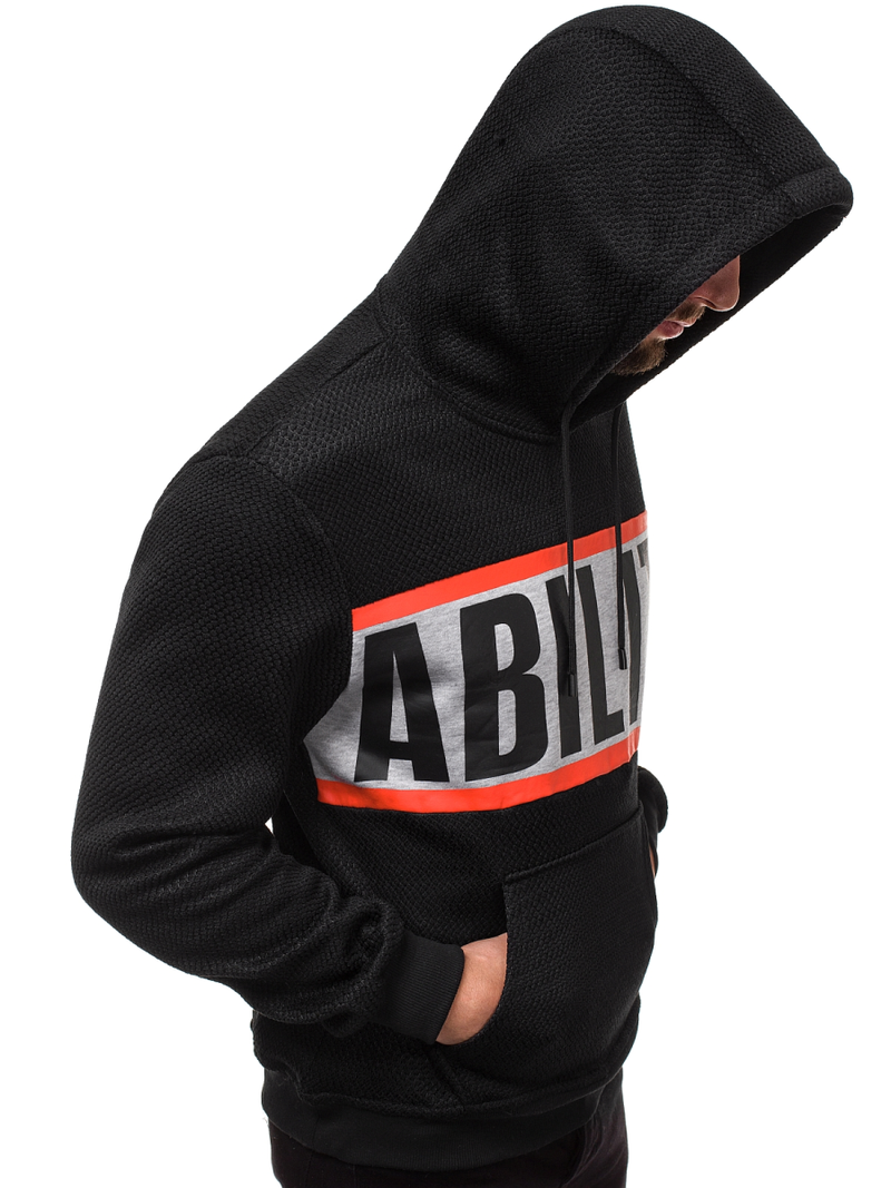 Мъжки суитшърт черна OZONEE JS/KS1936Z