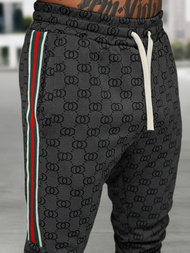 Мъжки спортен екип черен OZONEE O/FF5111AB