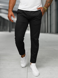 Мъжки чино панталони черни OZONEE BL/SK222/1