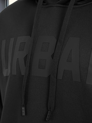 Мъжки суитшърт с качулка черен OZONEE JS/8B1990/3