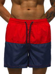 Мъжки плувни шорти червено и тъмносиньо OZONEE JS/HM062