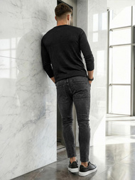 Мъжки дънки черни OZONEE O/JK2918Z