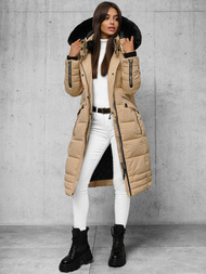 Дамско яке бежова OZONEE O/W377