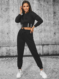 Дамски анцуг от две части черен OZONEE JS/8C78/3