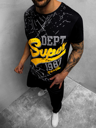 Мъжка тениска черен OZONEE JS/KS1942Z