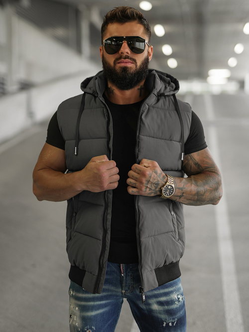 Мъжки елек графитна OZONEE JS/32M1780/105Z