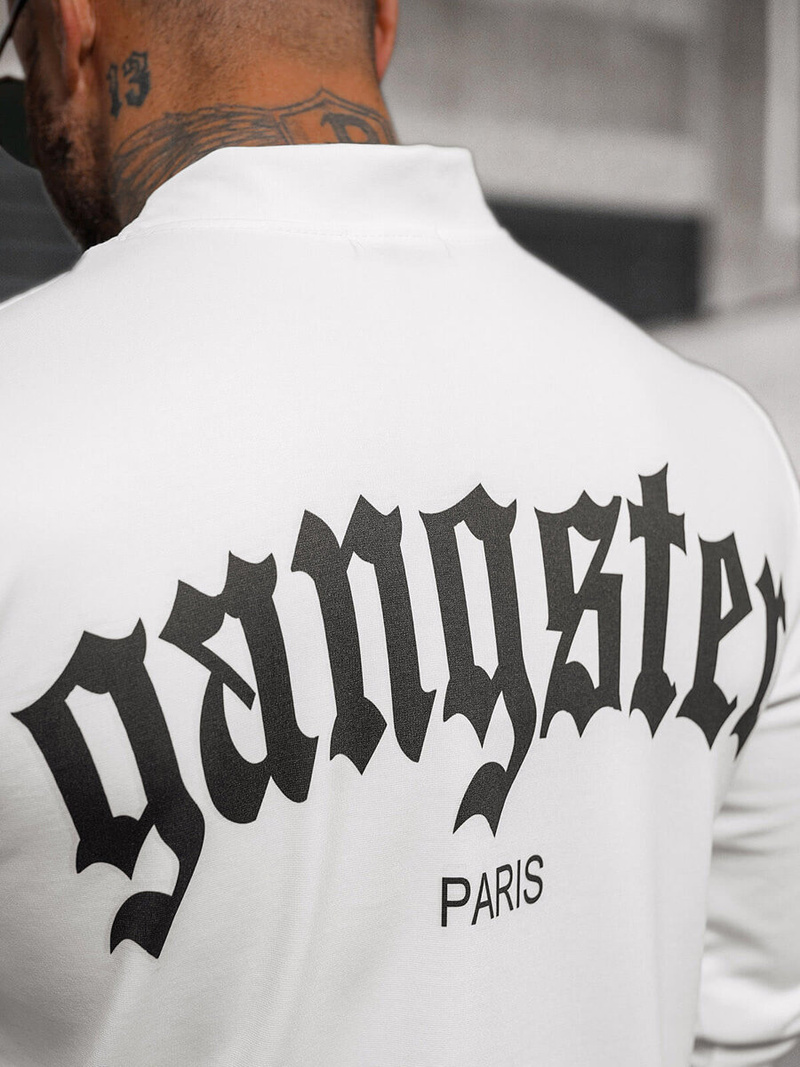 Мъжки суитшърт бяла OZONEE O/B7548