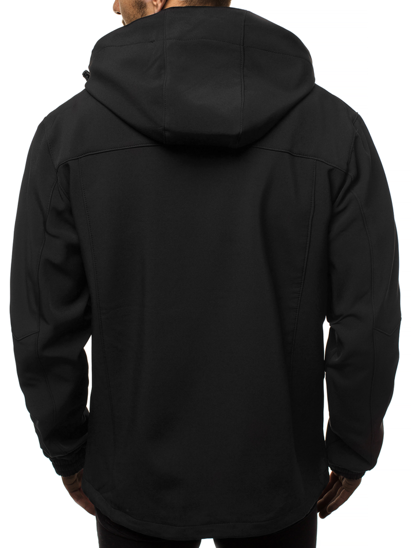 Мъжко яке SOFTSHELL черно-жълто OZONEE GE/12269