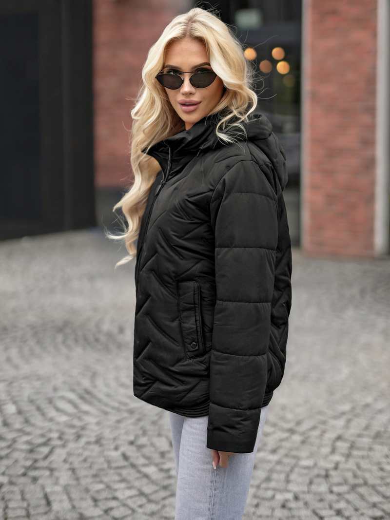 Дамско яке черно OZONEE JS/16M9300/392Z