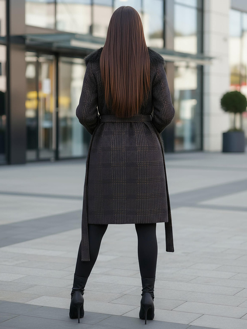 Дамско палто черен OZONEE JS/53M5200/1Z