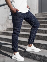 Мъжки панталони чино тъмносиньо OZONEE DJ/2275/22Z