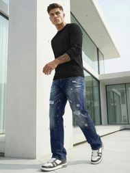 Мъжки дънки синьо OZONEE O/KK2885Z