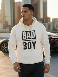 Мъжки суитшърт с качулка Бял OZONEE JS/65B3909/1Z